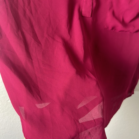 Lush Plum Wine Office Casual Blouse - Picture 4 of 4